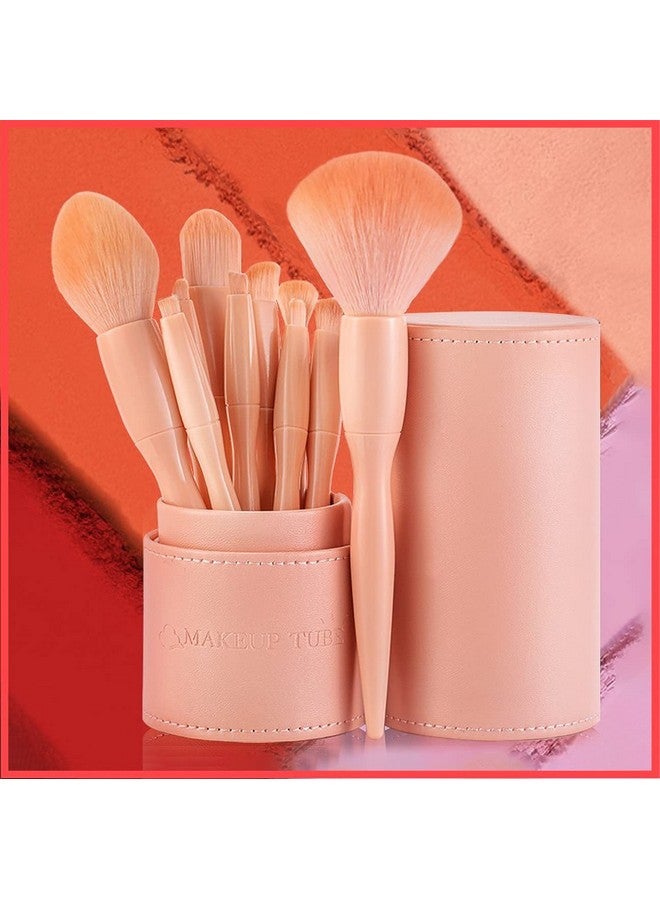 Makeup Brush Set (8 Piece) Pink With Pu Storage Box Synthetic Bristle Foundation Face Powder Blush Eyeshadow Brush Makeup Brush Kit