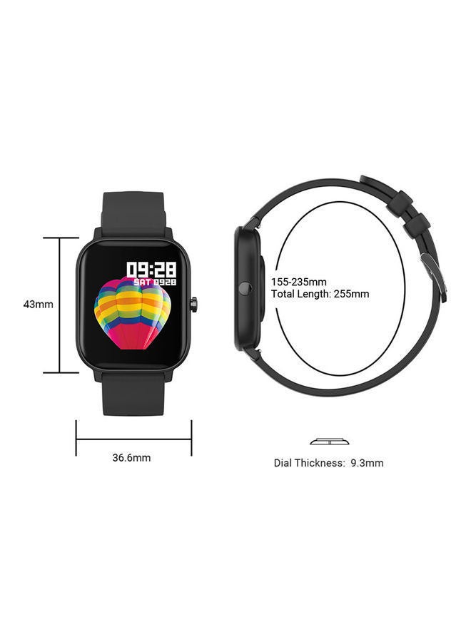 180.0 mAh P8 Smart Bracelet Watch Black