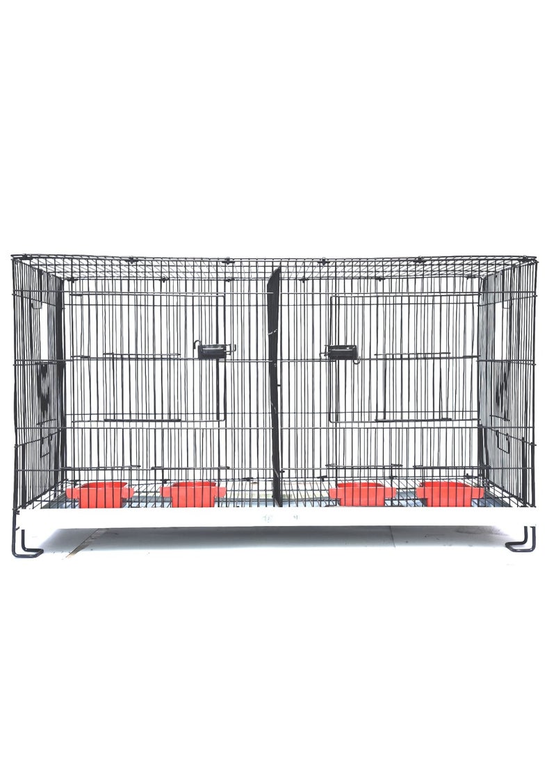 MBS Bird Cage Spacious and Flexible Retreat with Dual Doors and Removable Partition  45.72 x 91.44 x 45.72 cm