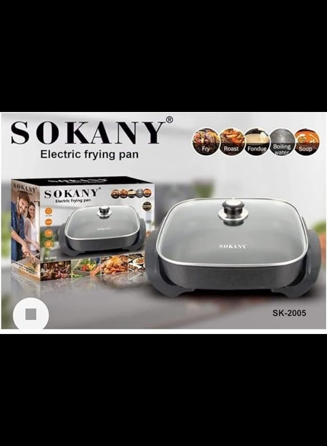 Sokany sk-2005 electric air fryer, 1500watt -silver