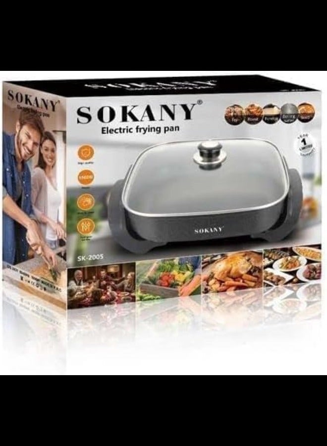 Sokany sk-2005 electric air fryer, 1500watt -silver