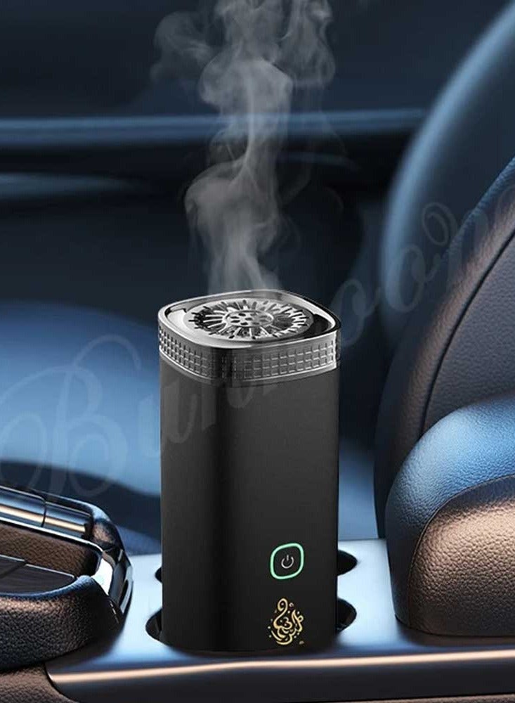 Upgraded Electronic Car Incense Burner with Oud Box Storage and Lock Safety Function – X021, 19.6 x 9.6 x 8.4 cm