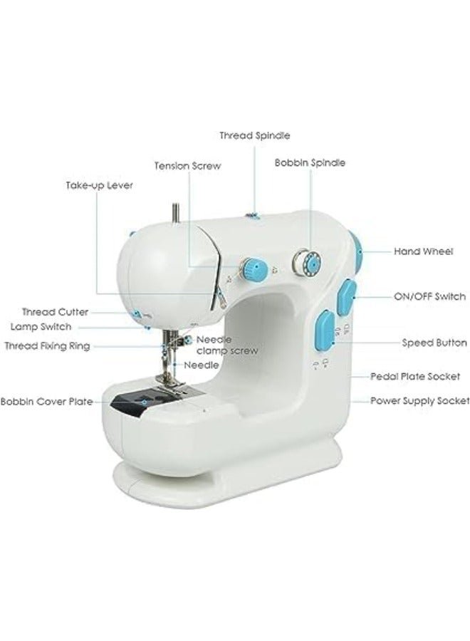 Compact 2-Speed Sewing Machine, Portable Design, Versatile Crafting, User-Friendly Operation, Durable Build, Included Accessories, Quiet Performance