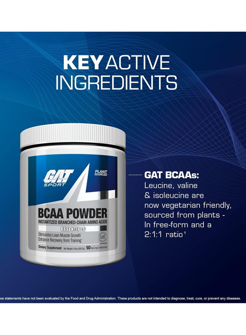 Gat Sport BCAA Powder 266g Unflavored