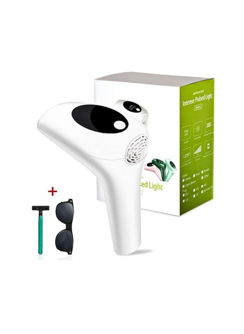 IPL Laser Hair Removal Device with Razor and Sunglasses 900000 (White)