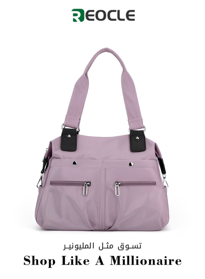 Canvas Tote Bag Waterproof Nylon Multi Pocket Shoulder Bags Laptop Work Bag Purse and Handbags for Women & Men