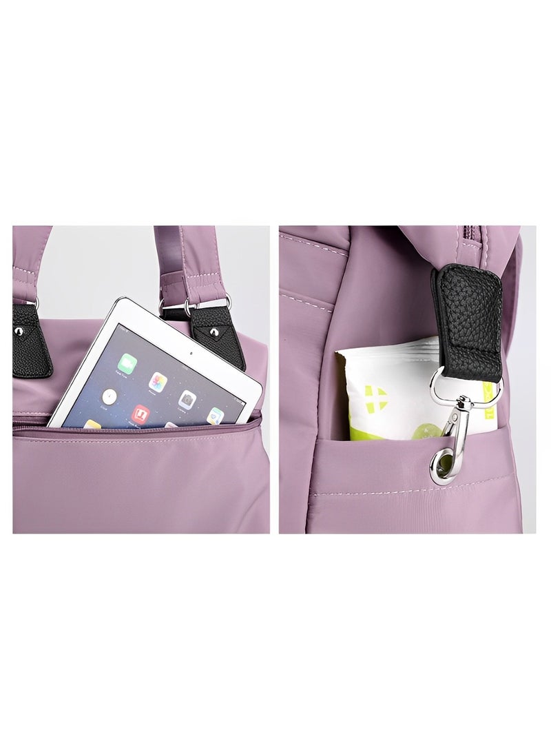 Canvas Tote Bag Waterproof Nylon Multi Pocket Shoulder Bags Laptop Work Bag Purse and Handbags for Women & Men