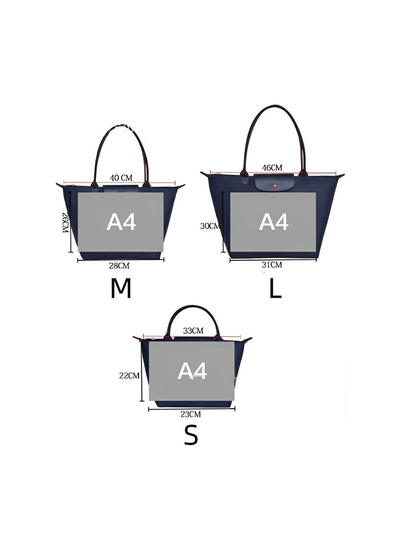 Women's Shoulder Tote Bag Nylon Top-Handle Purse Foldable Weekend Handbag Top Handle Ladies Shoulder Bags