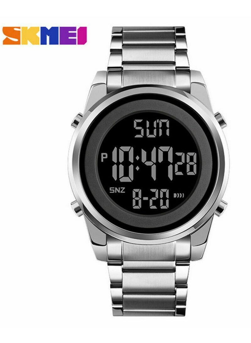 Men's Digital Business Watch - 52 mm - Silver