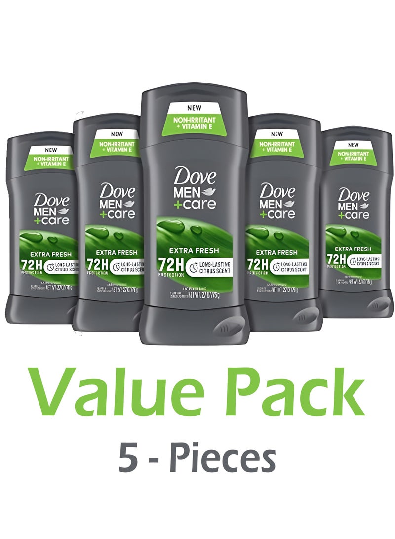5-Piece Men Plus Care Antiperspirant Deodorant With 72 Hour Protection For Men 5x76 g