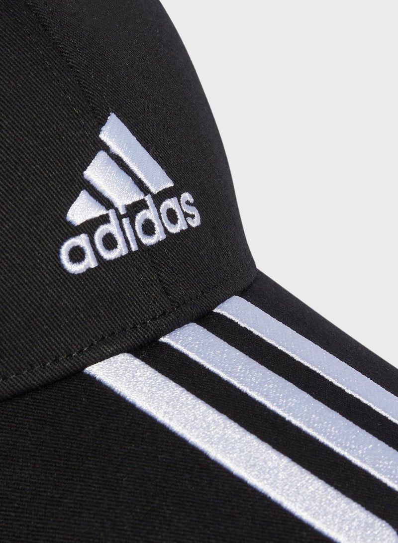 3 Stripes Cotton Twill Cap