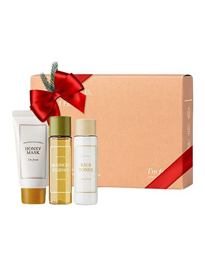 ] Miniature Set Rice Toner Mugwort Essence Honey Mask Gifts For Women Travel Essentials Stocking Stuffers