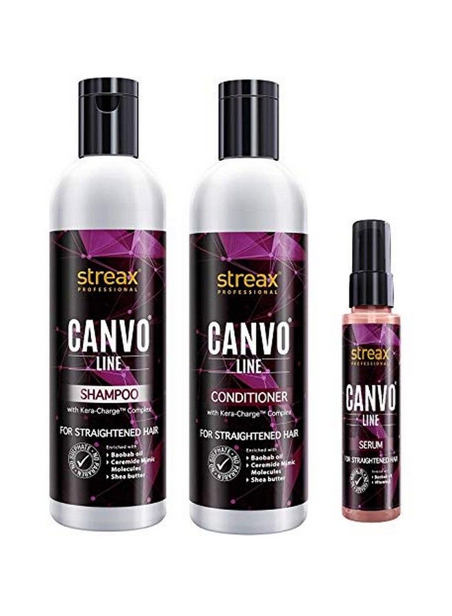 Pro Canvo Line Shampoo Conditioner & Serum For Straightened Hair