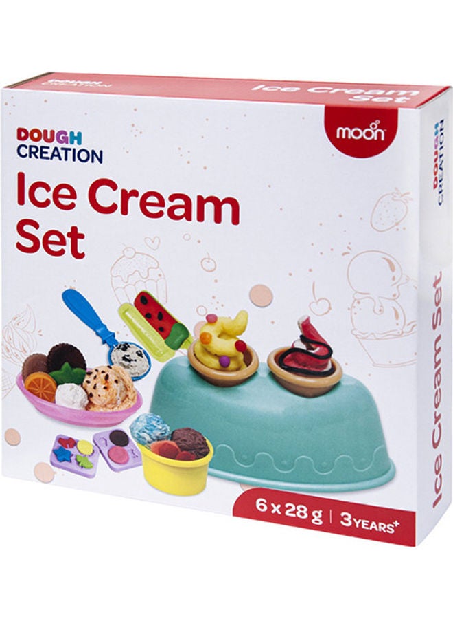 Dough Creation Ice Cream Set – 3+ Years DIY Clay Toy – 6 X 28 G