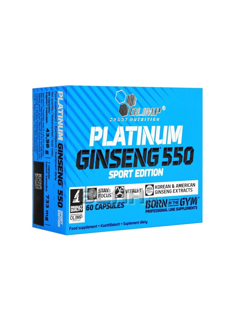 Platinum Ginseng 550 Sport Edition, 60 Capsules