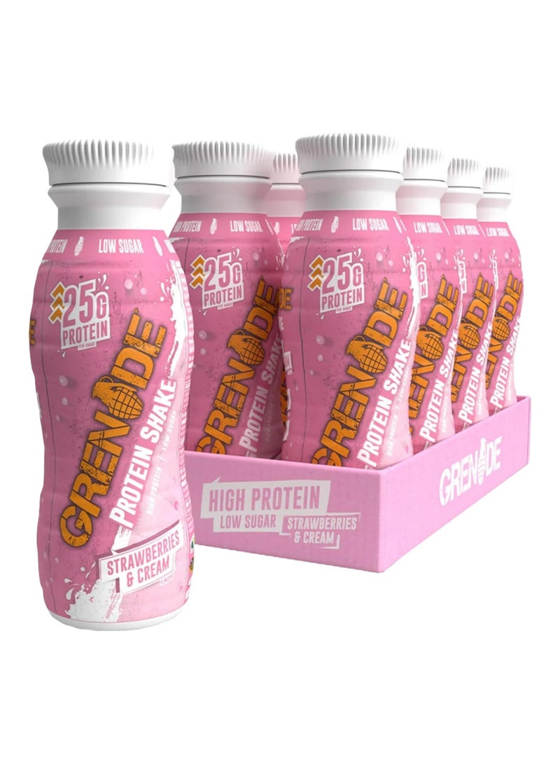 Protein Shake 330ml Strawberry And Cream Flavor Pack of 8