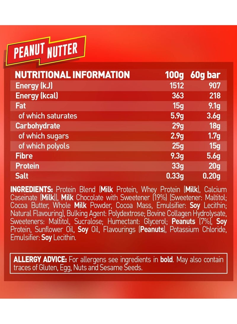 High Protein Bar Peanut Nutter Pack of 12