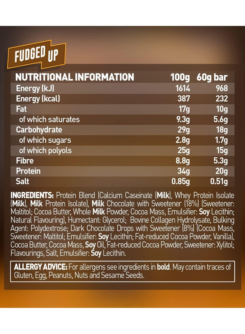 High Protein Bar Fudge Flavor Pack of 12