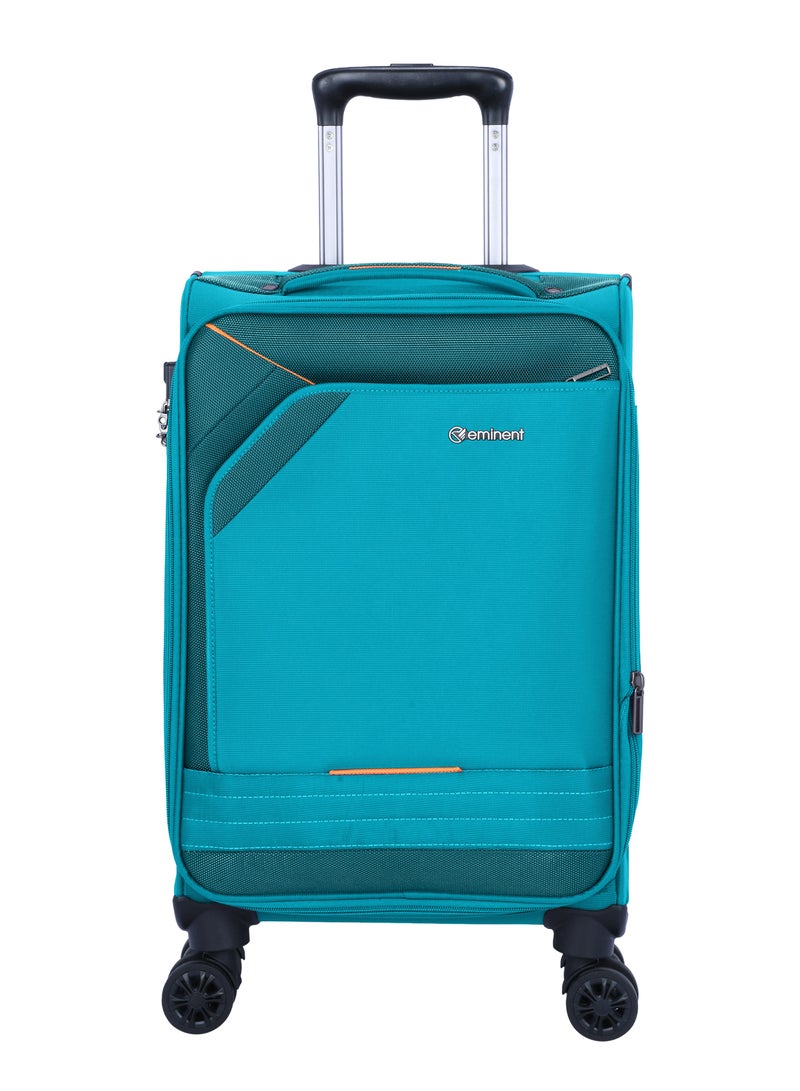 Expandable Trolley Luggage Set of 3 Bag Soft Suitcase for Unisex Travel Polyester Shell Lightweight with TSA lock Double Spinner Wheels E777SZ Green