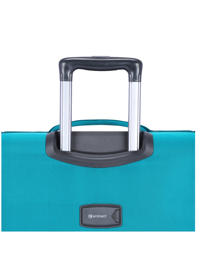 Expandable Trolley Luggage Set of 3 Bag Soft Suitcase for Unisex Travel Polyester Shell Lightweight with TSA lock Double Spinner Wheels E777SZ Green