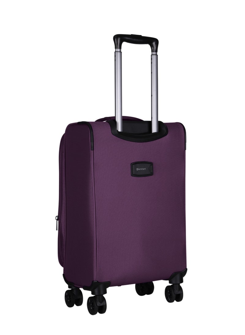 Expandable Luggage Trolley Bag Soft Suitcase for Unisex Travel Polyester Shell Lightweight with TSA lock Double Spinner Wheels E765SZ Carry On 20 Inch Purple