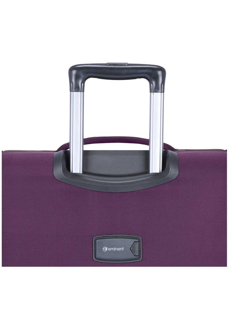 Expandable Luggage Trolley Bag Soft Suitcase for Unisex Travel Polyester Shell Lightweight with TSA lock Double Spinner Wheels E765SZ Carry On 20 Inch Purple