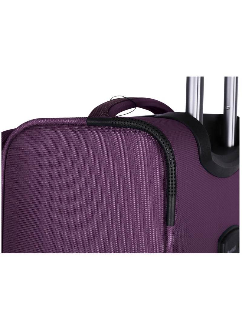 Expandable Luggage Trolley Bag Soft Suitcase for Unisex Travel Polyester Shell Lightweight with TSA lock Double Spinner Wheels E765SZ Carry On 20 Inch Purple