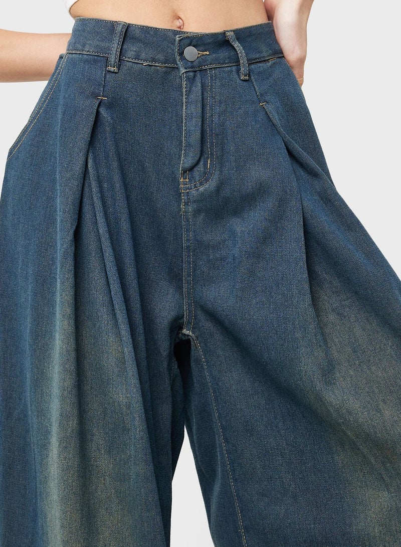 High Waist Wide Leg Jeans