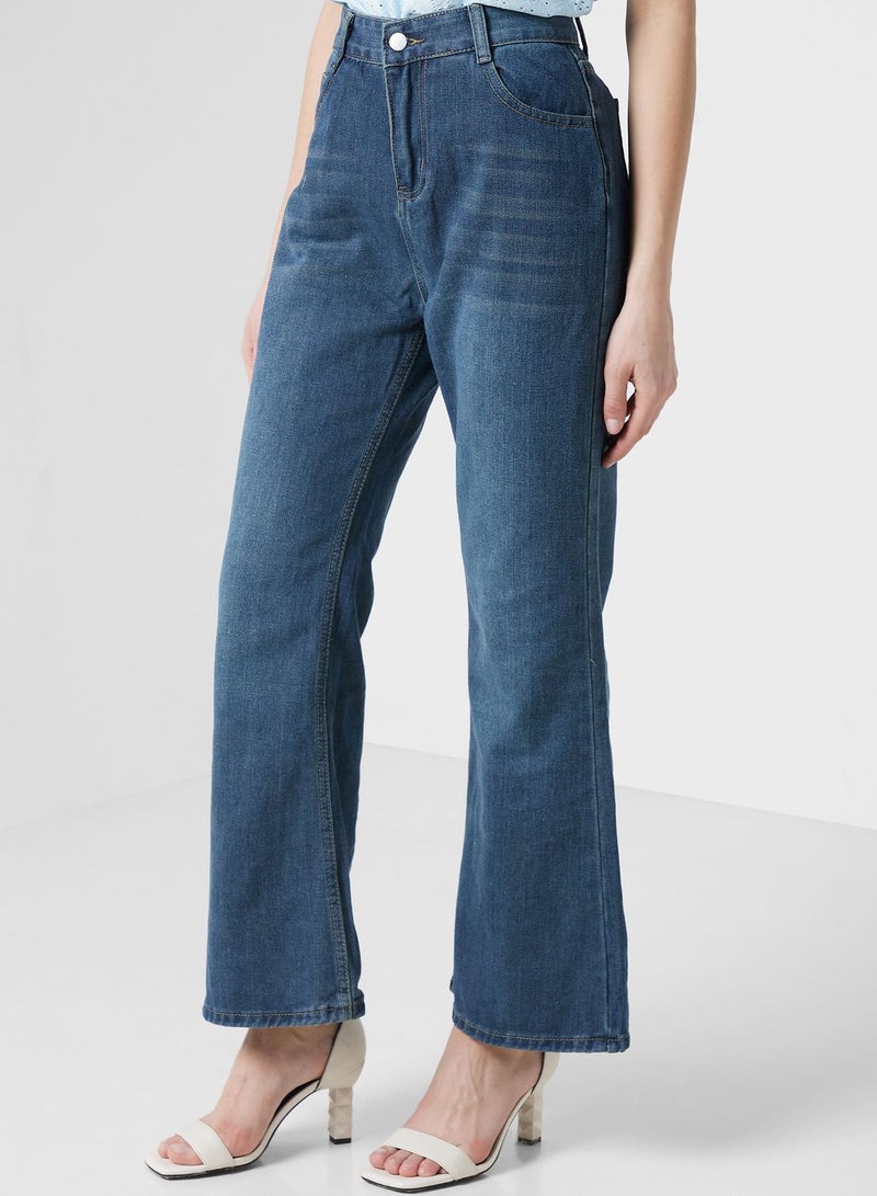 Urban Minx High Waist Wide Leg Jeans