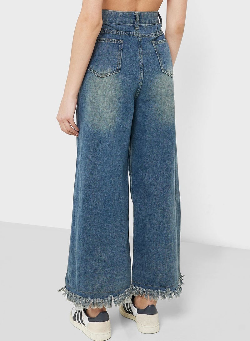 High Waist Wide Leg Jeans