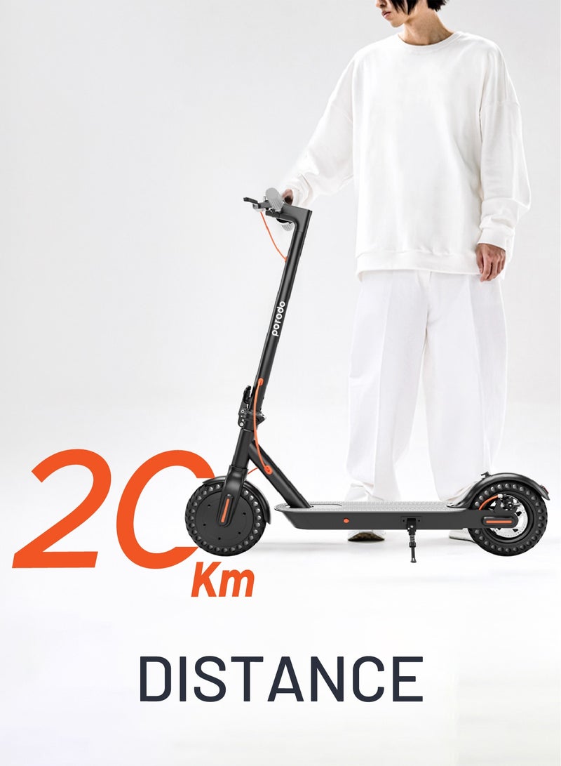 Electric City Scooter Pro 250W with Helmet / Included Phone Mount / 80kg Load / Durable Aluminum Alloy Scooter / Foldable - Black