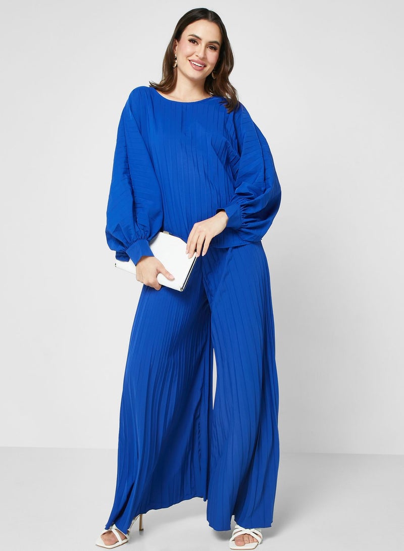 Puff Sleevetop & Pleated Pant Set
