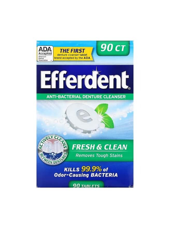 Anti Bacterial Denture Cleanser Fresh and Clean 90 Tablets