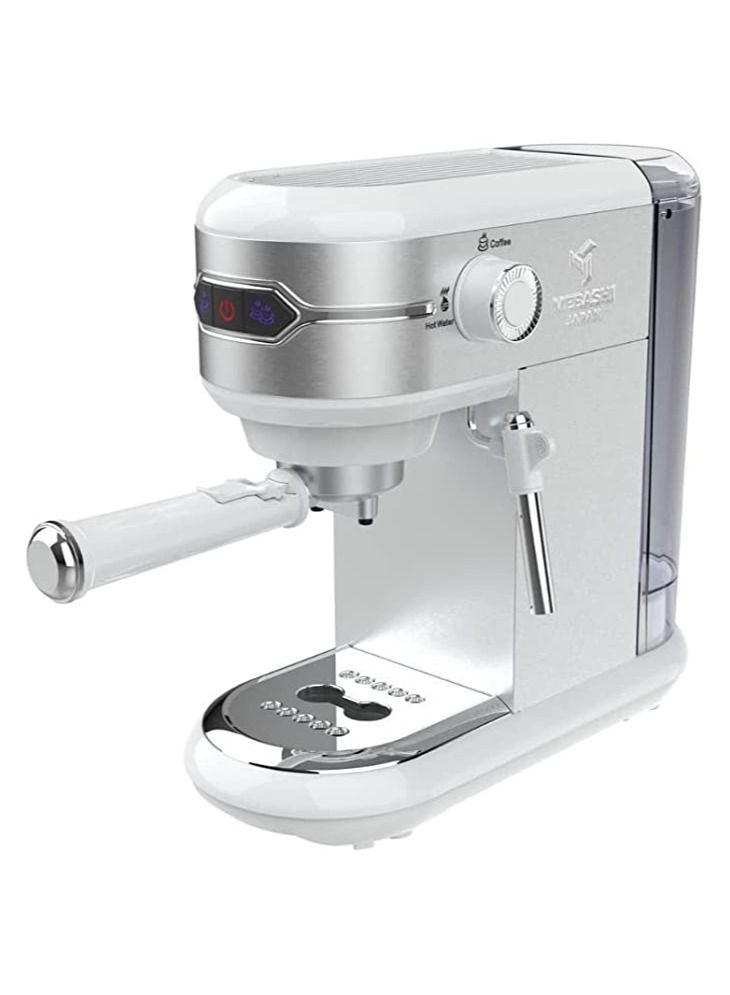 Mebashi Espresso Coffee Maker ECM-2026, 1.25L / 20Bar Pressure (White)