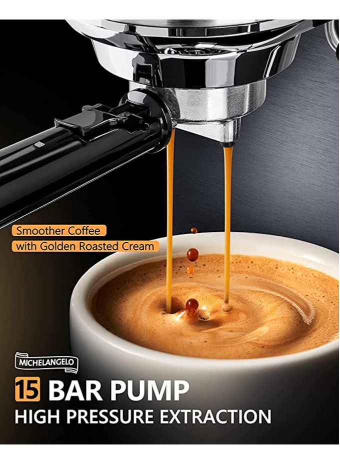 Mebashi Espresso Coffee Maker ECM-2026, 1.25L / 20Bar Pressure (White)