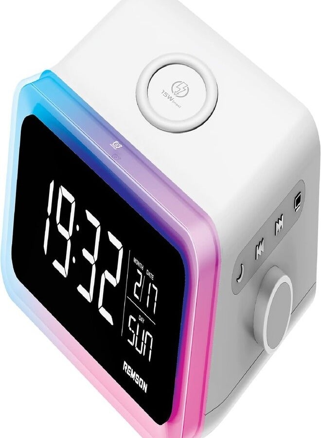 Alarm Clock With Wireless Charger And Speaker