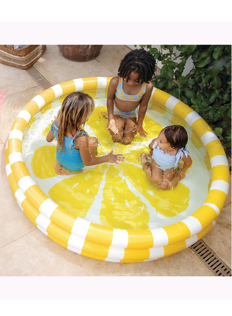 Zesty Lemon Pool - Inflatable Summer Fun for Kids 1.47m x 33cm