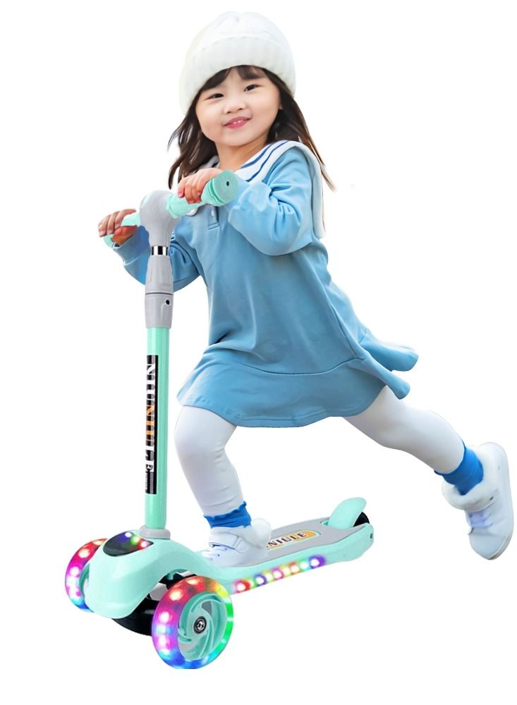Music and Light Adjustable Handle kids Scooter