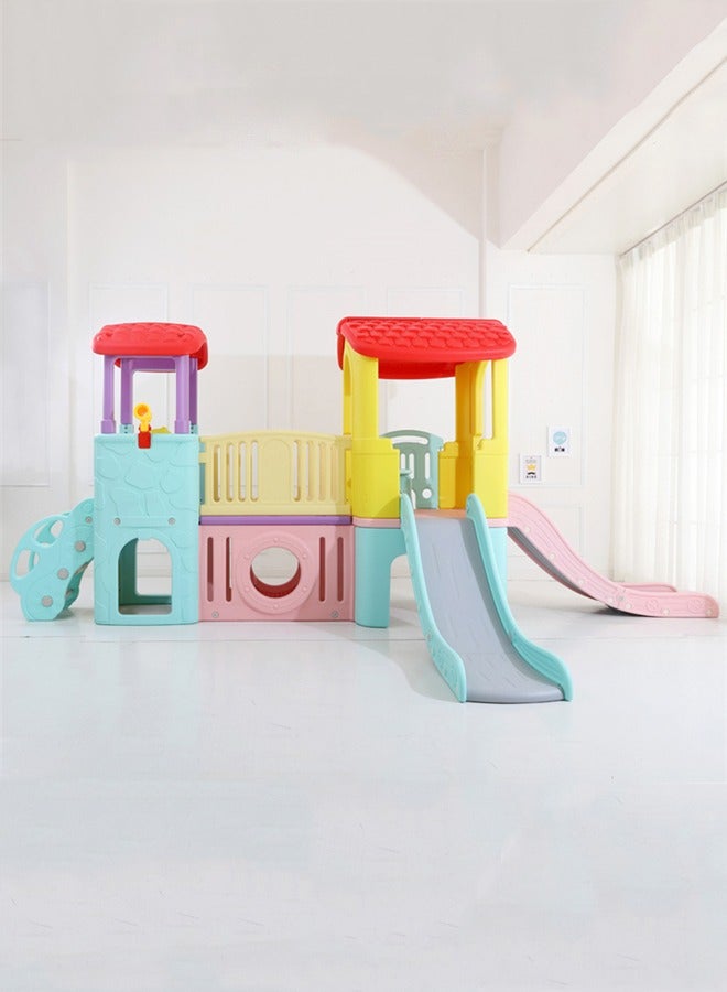 Colorful Home Toddler Play Children Indoor Plastic Playhouse And Slide