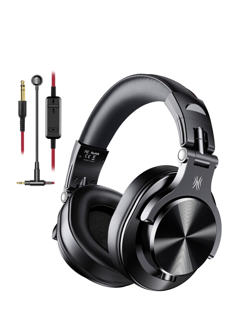 A71 Wired Over-Ear Hi-Res Studio Recording Headset with Shareport and Stereo Sound Black