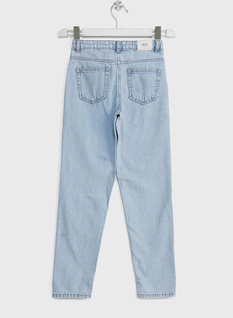 Kids Mom Fit Jeans