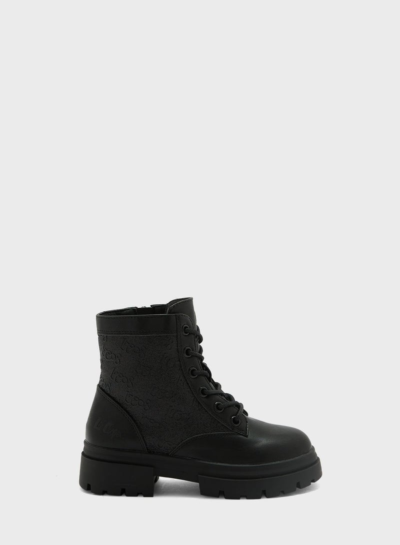 Kids Lace Up Boots