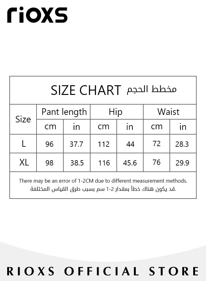 Men's Casual Wide Leg Cargo Pants Fashion Workout Jogging Drawstring Trousers Loose Breathable Pants with Elasticated strap