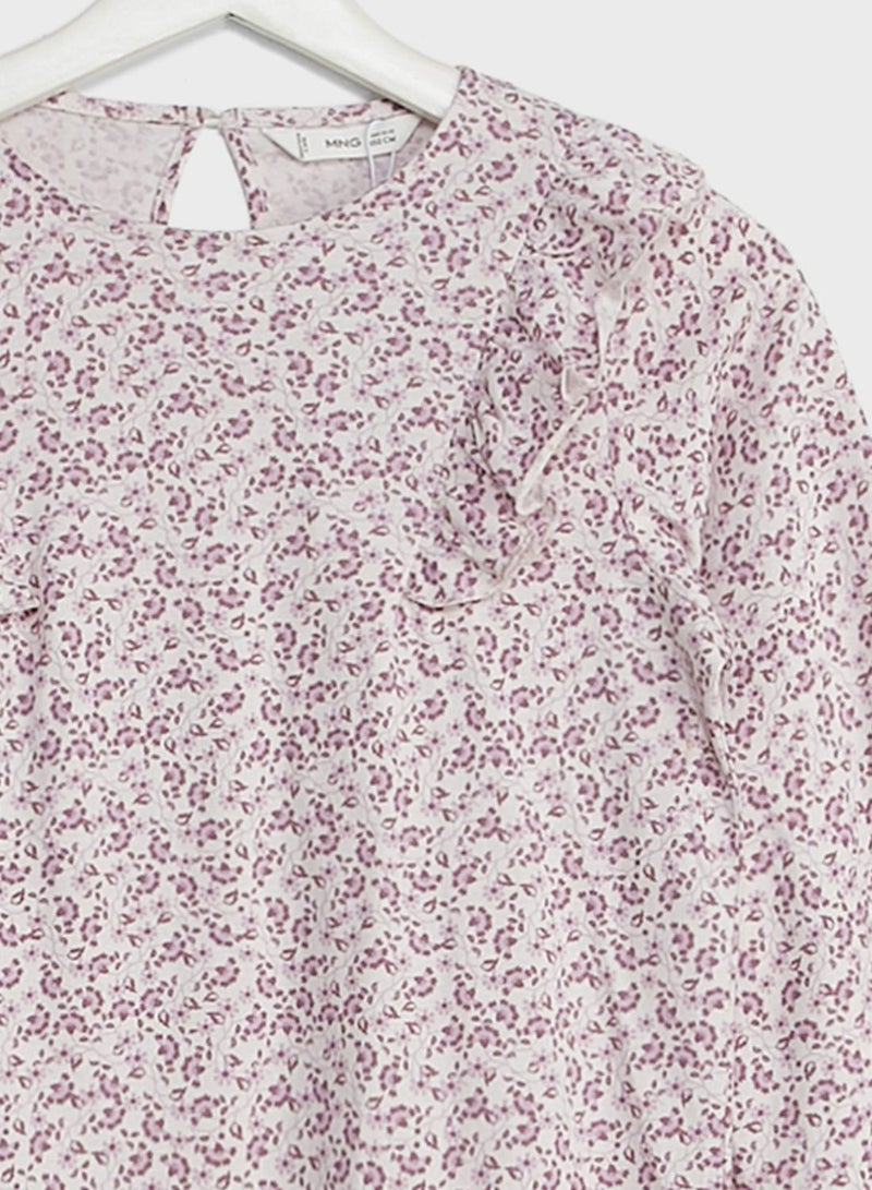 Kids Floral Print Top