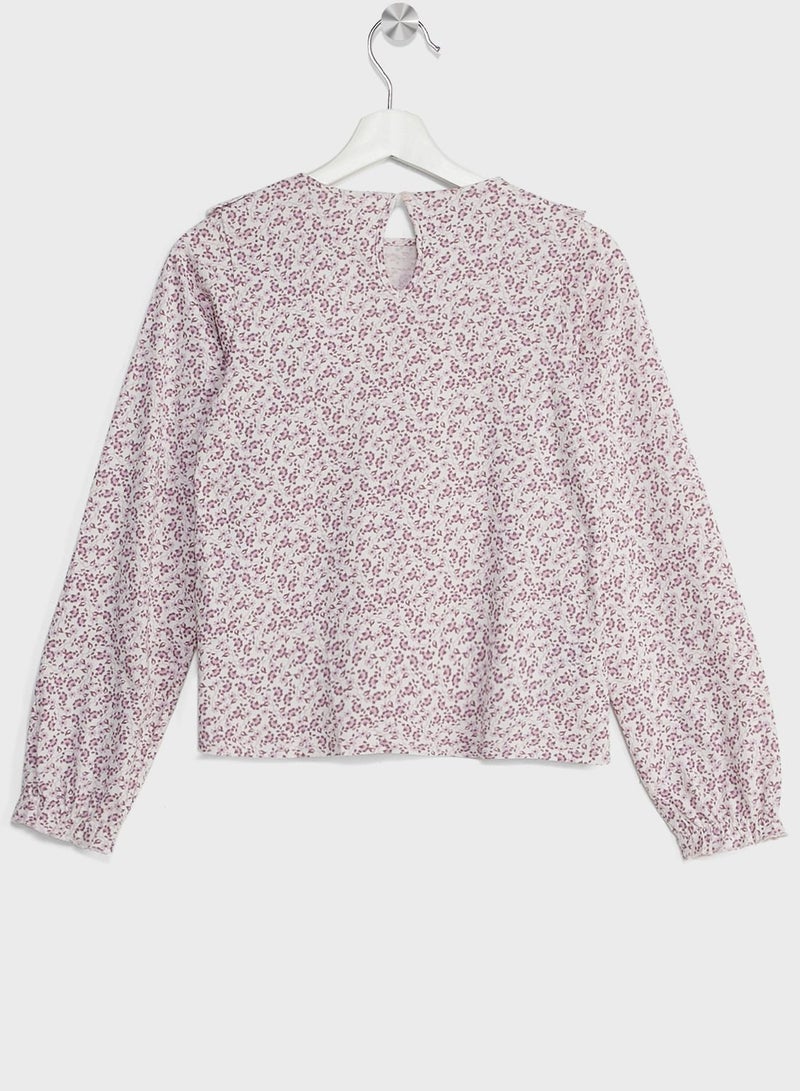 Kids Floral Print Top