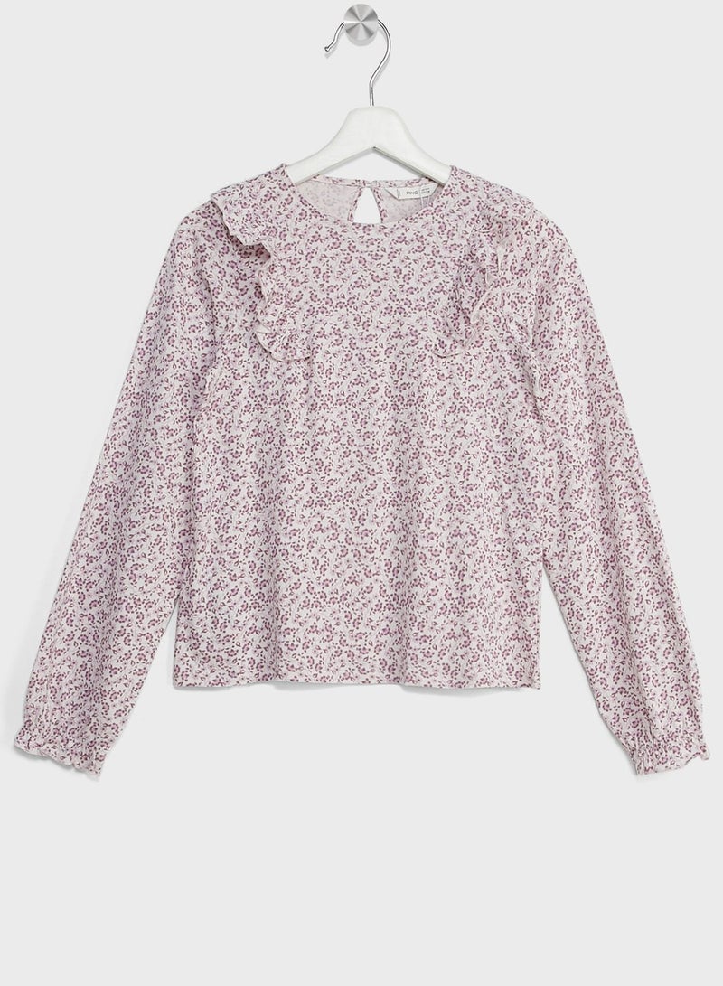 Kids Floral Print Top