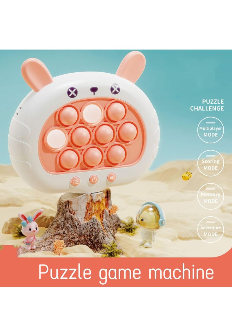 Creative Stress Relief Toys,Breakthrough Puzzle Pop Button Gopher Game Machine - Fun Fidget Toy for Kids & Adults ,Party Favor Gift (Pink Rabbit)