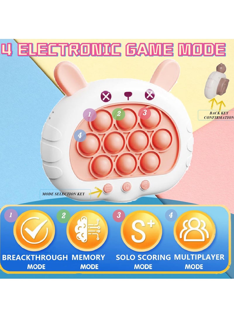 Creative Stress Relief Toys,Breakthrough Puzzle Pop Button Gopher Game Machine - Fun Fidget Toy for Kids & Adults ,Party Favor Gift (Pink Rabbit)