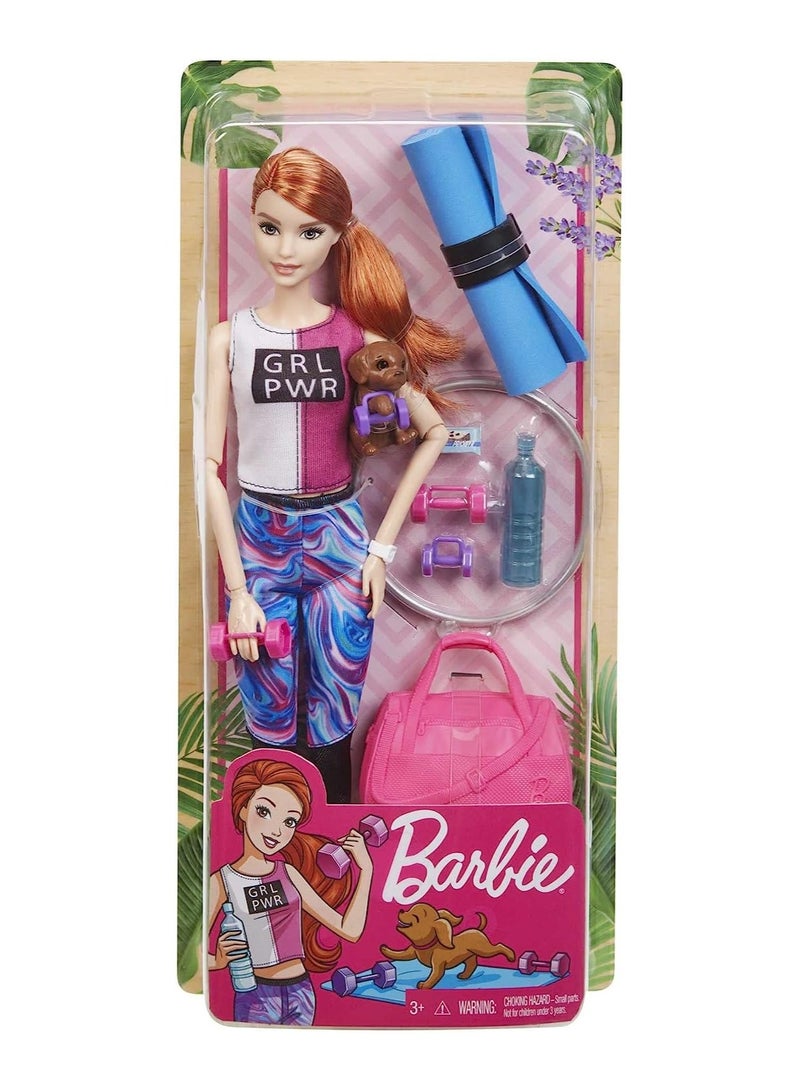 Barbie doll recharge with this workout themed set that includes a doll
