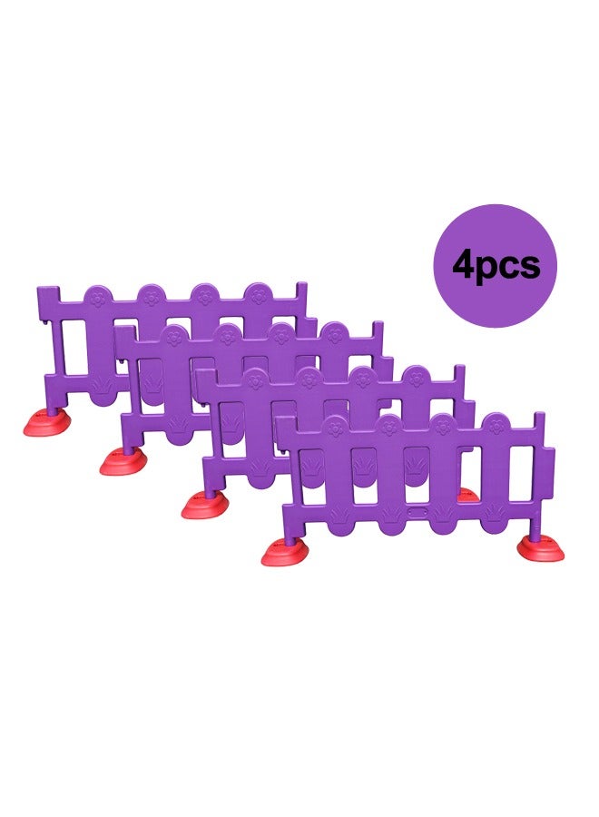 4pcs Portable Plastic Fence Children Playground Playpen